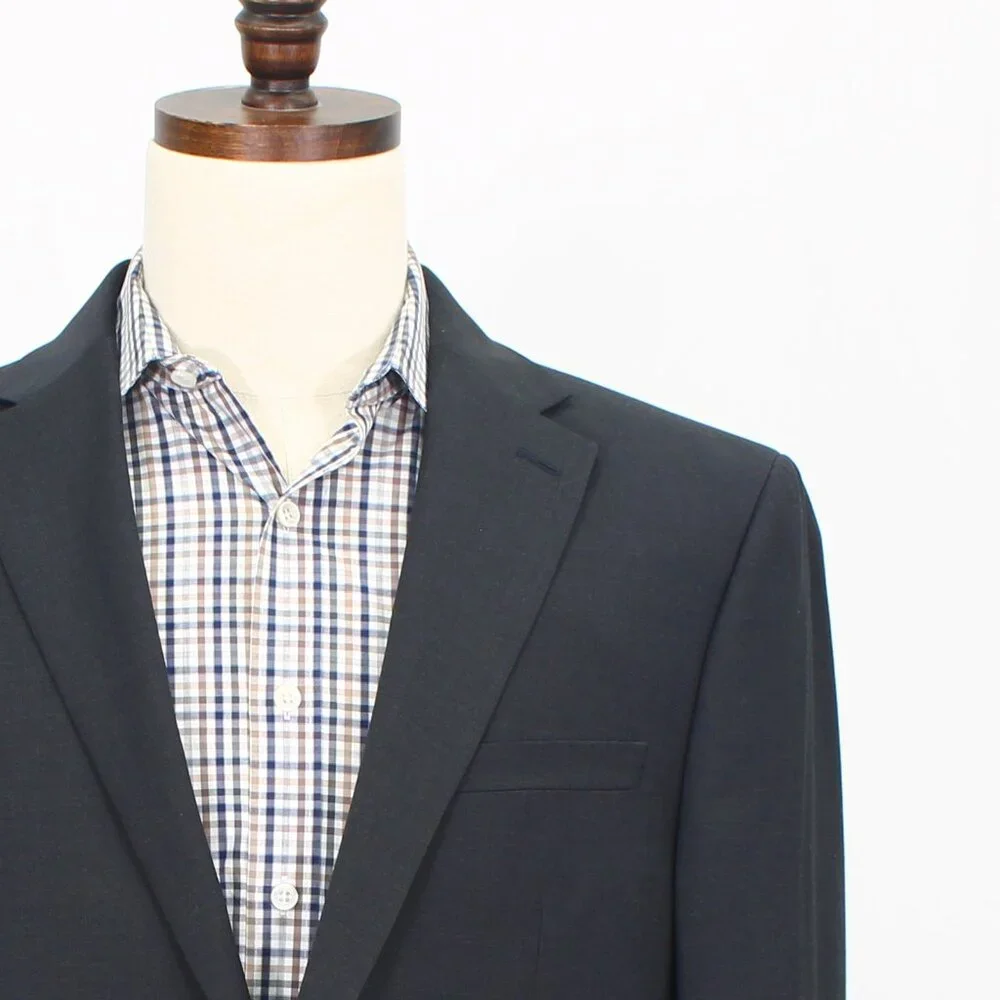 Calvin Klein 44R Gray Blazer Sport Coat Jacket 2-Button Solid Y288_5